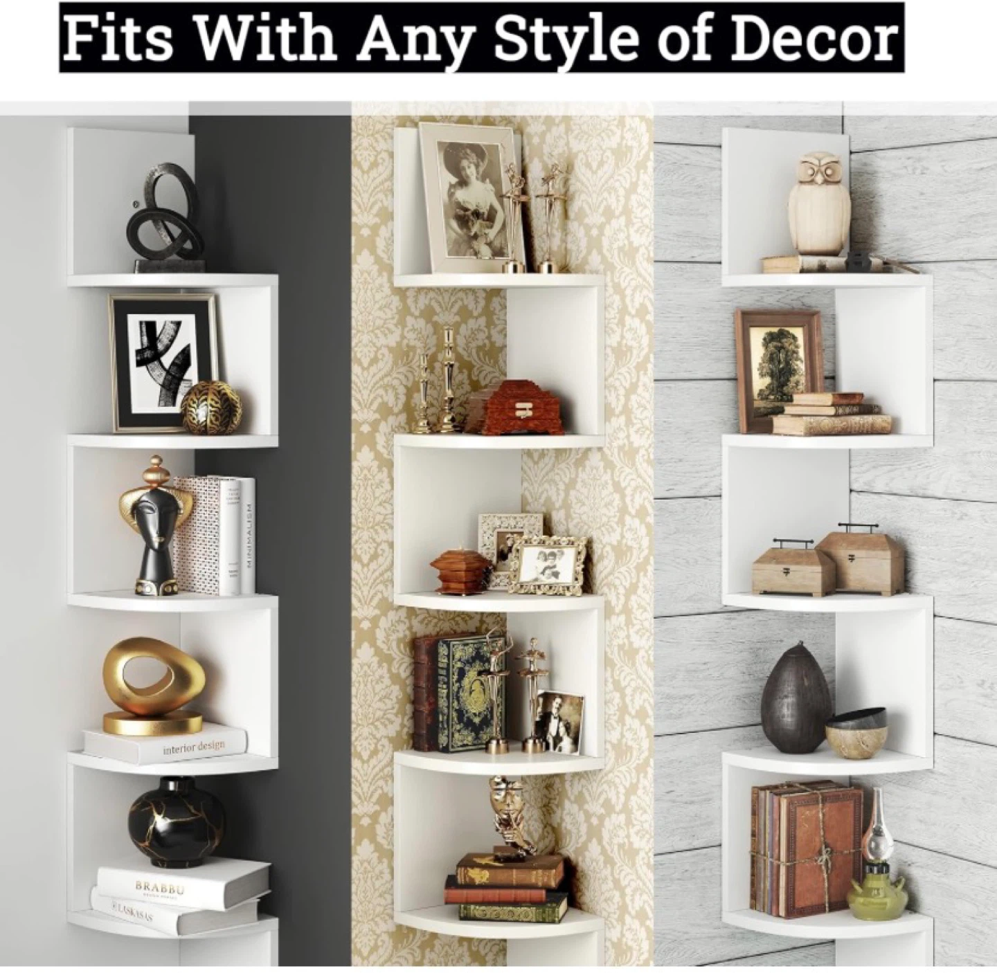 White 5-Tier Corner Shelf - photo 3
