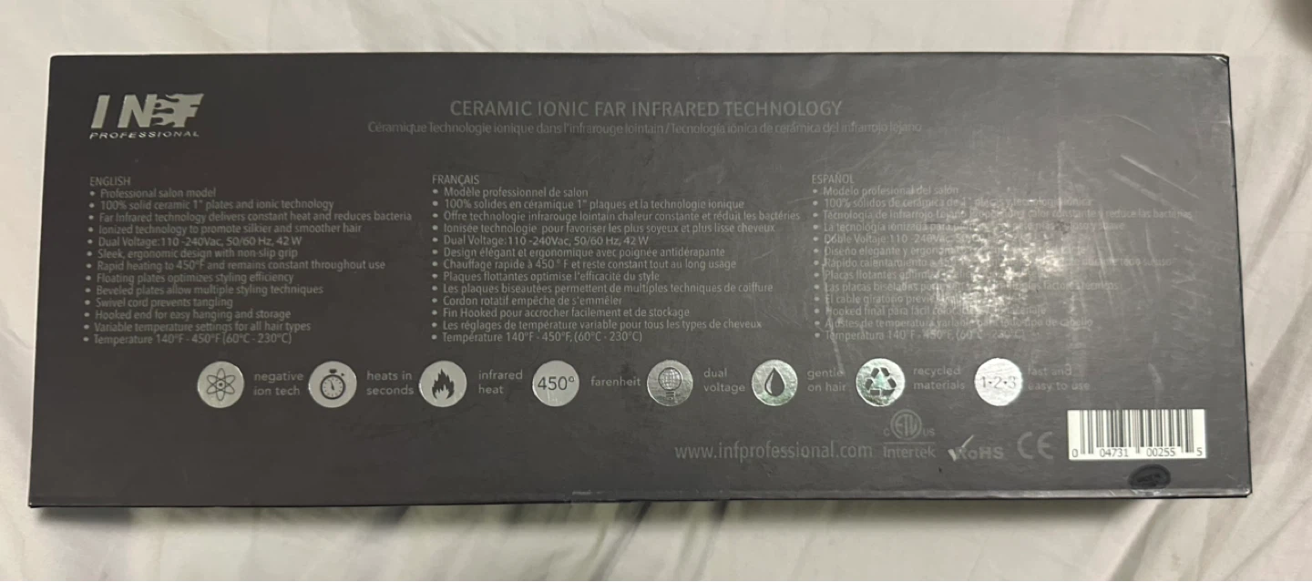 INF Platinum Collection 1" Flat Iron (Ad up = Available) - photo 3