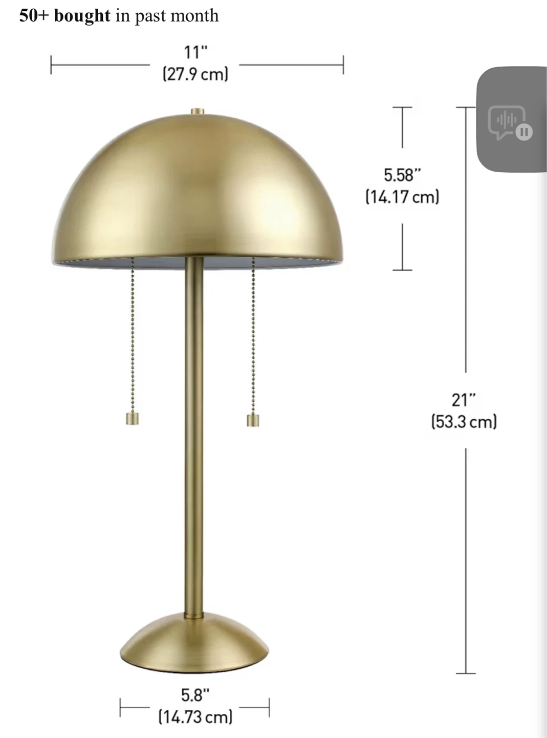 Brass Dome Desk Lamp - photo 2