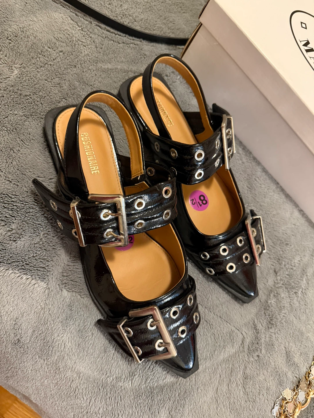 Cushionaire Black Patent Buckle Flats - photo 2