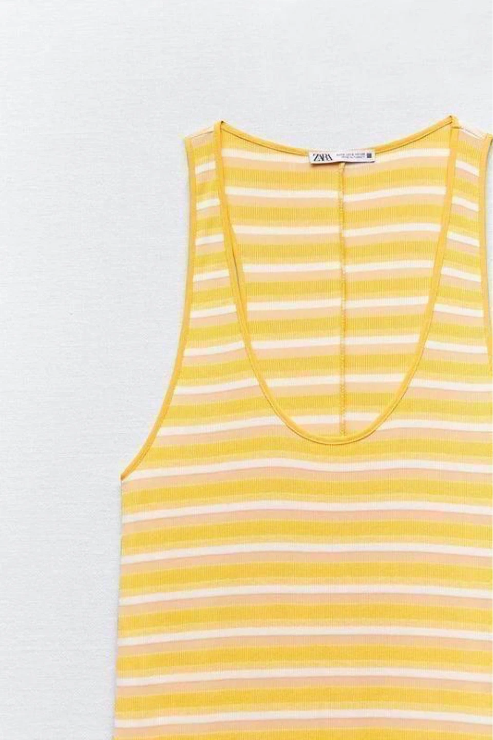 ZARA Yellow Striped Dress – Size M - photo 5
