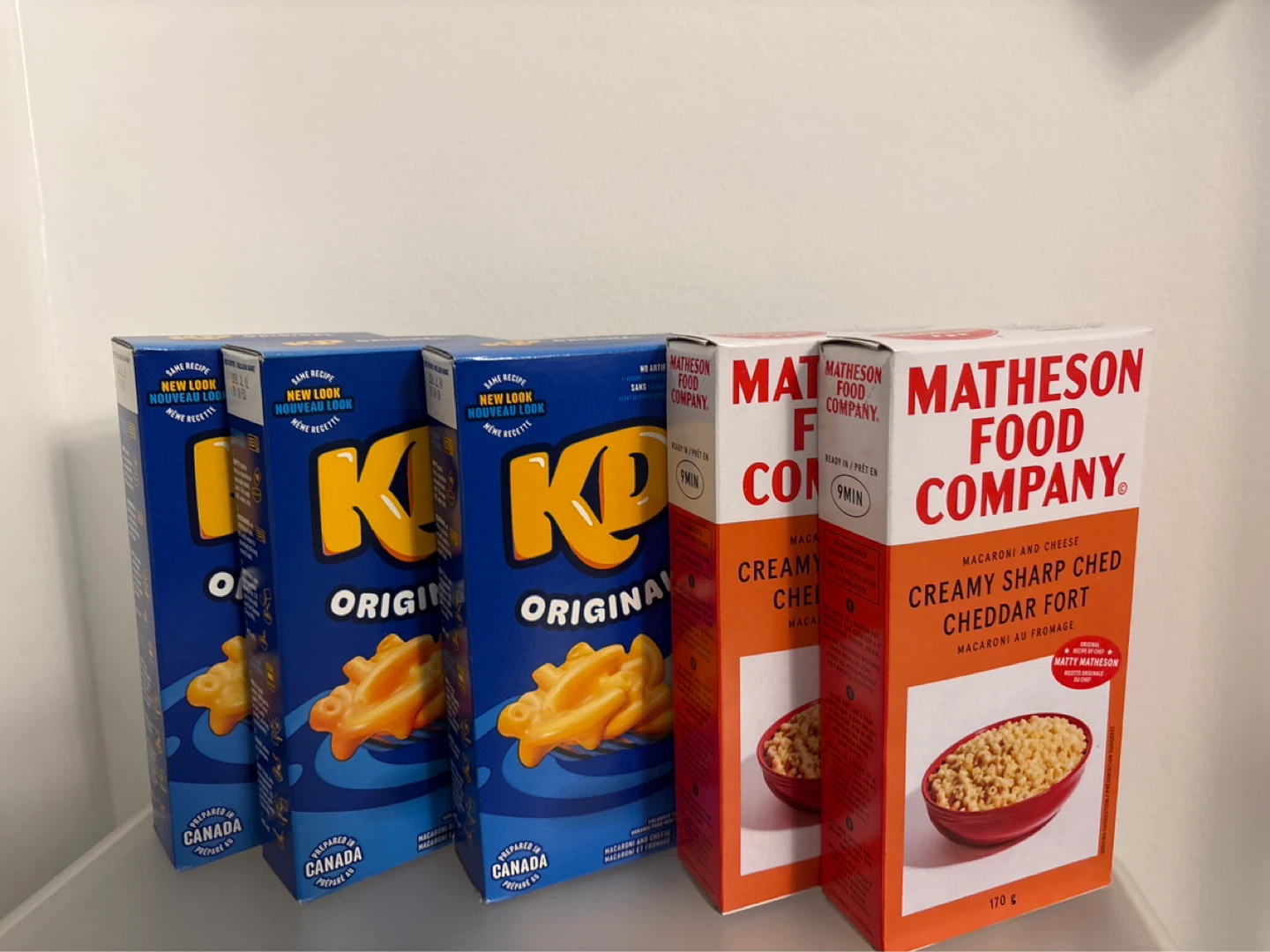 5 boxes KD original and macaroni and cheese