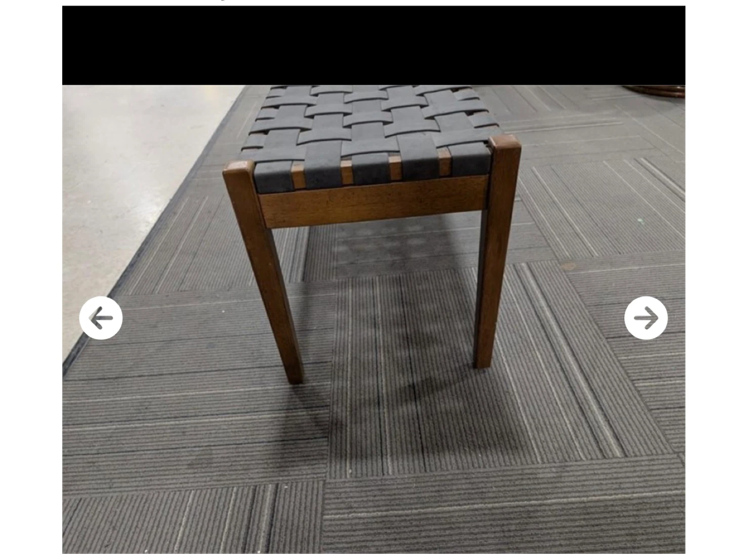 Woven Strap Bench with Wood Frame - photo 3