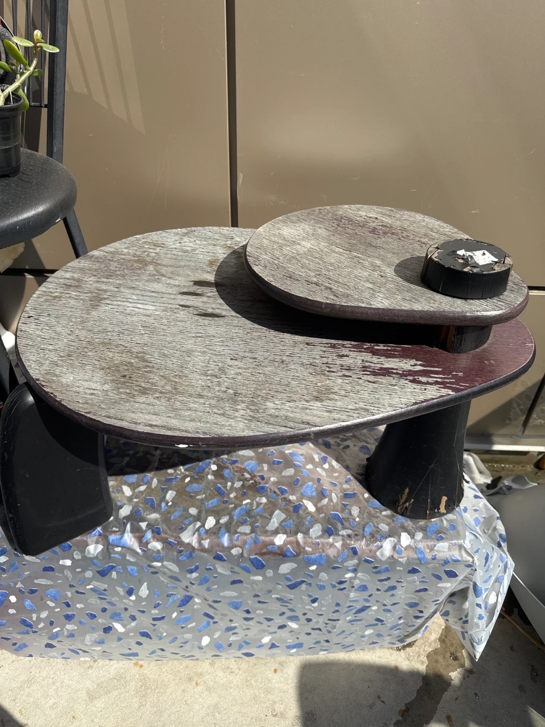 Wooden Stacked Side Table
