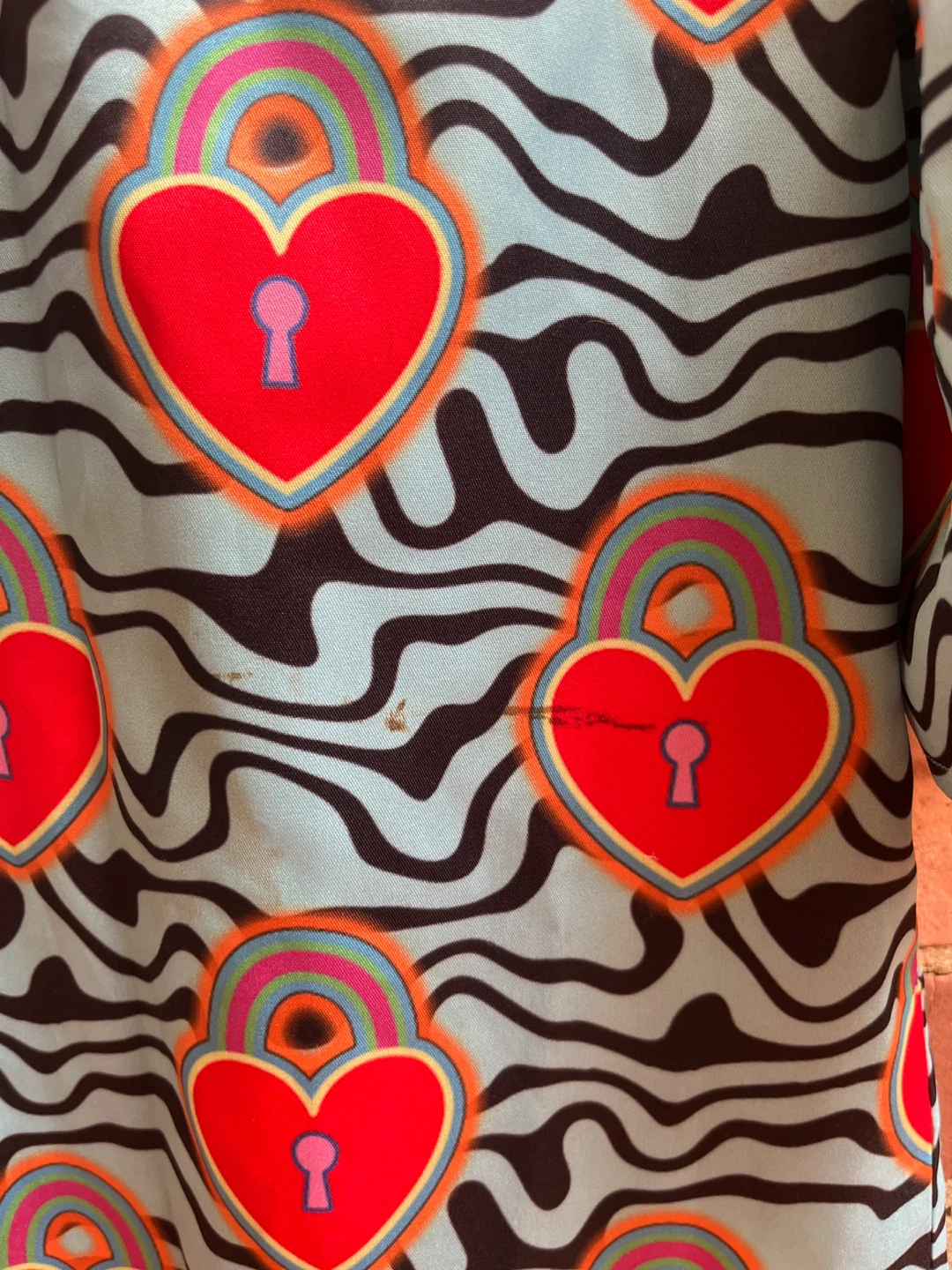 Hayley Elsaesser Heart Lock Print Dress - photo 2