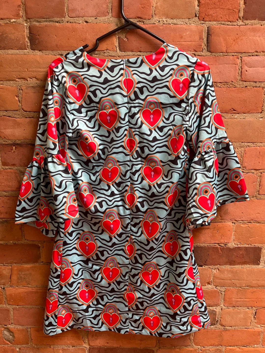 Hayley Elsaesser Heart Lock Print Dress - photo 3