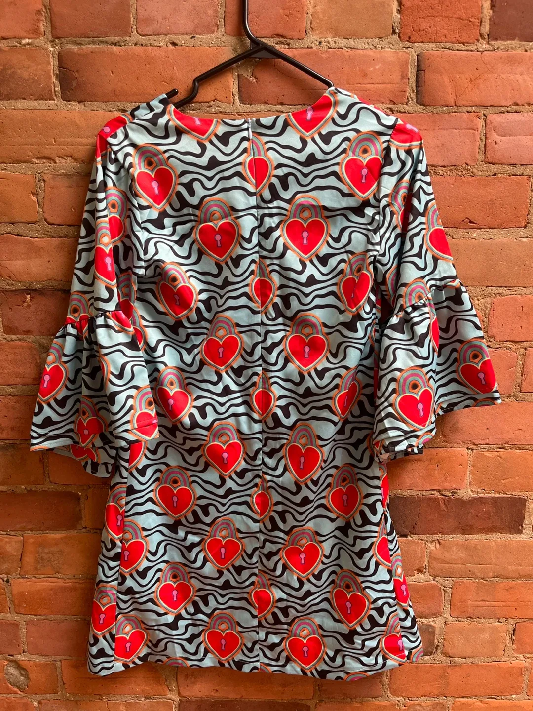 Hayley Elsaesser Heart Lock Print Dress - photo 3