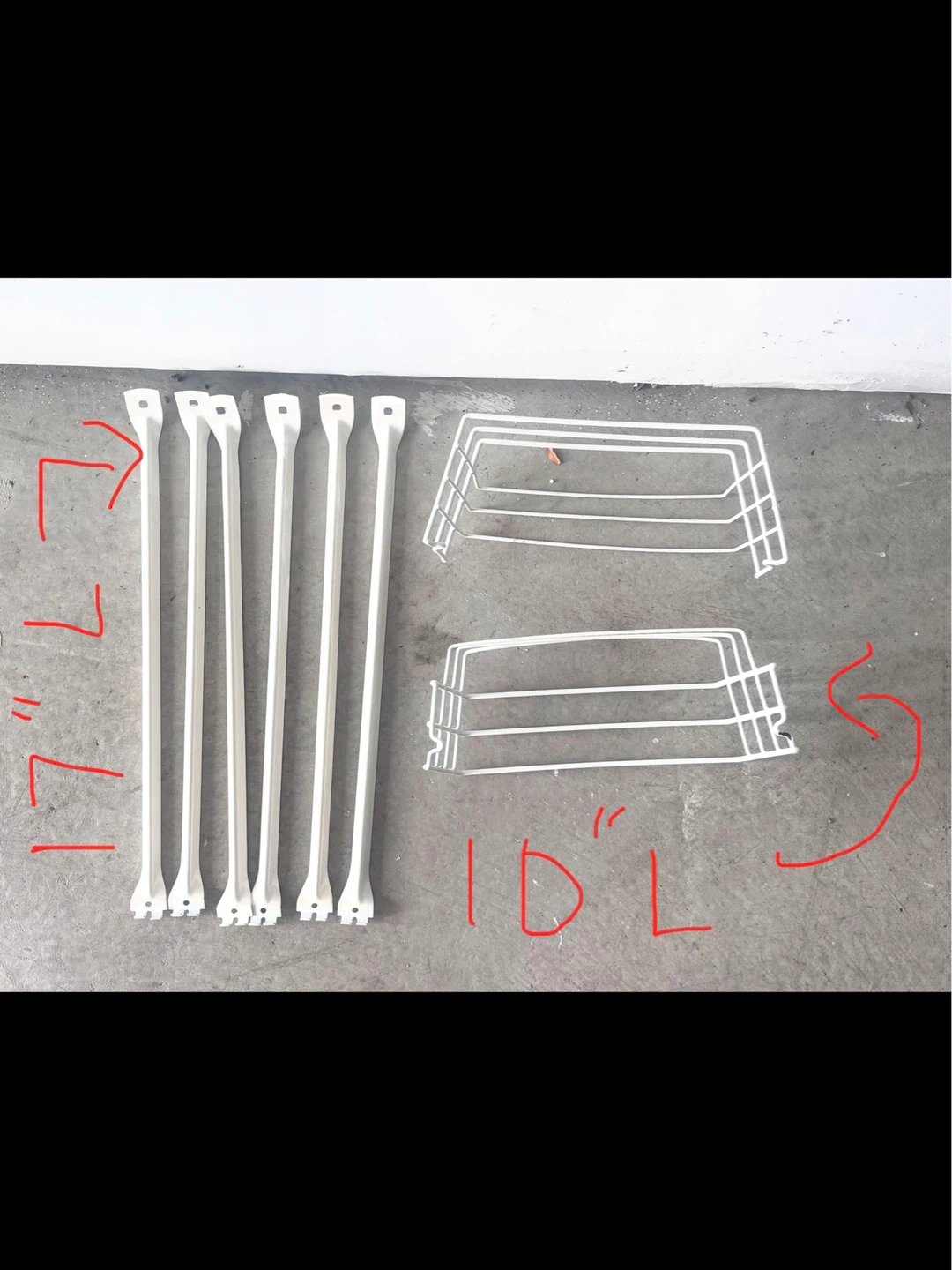 White wire shelving unit parts - photo 4