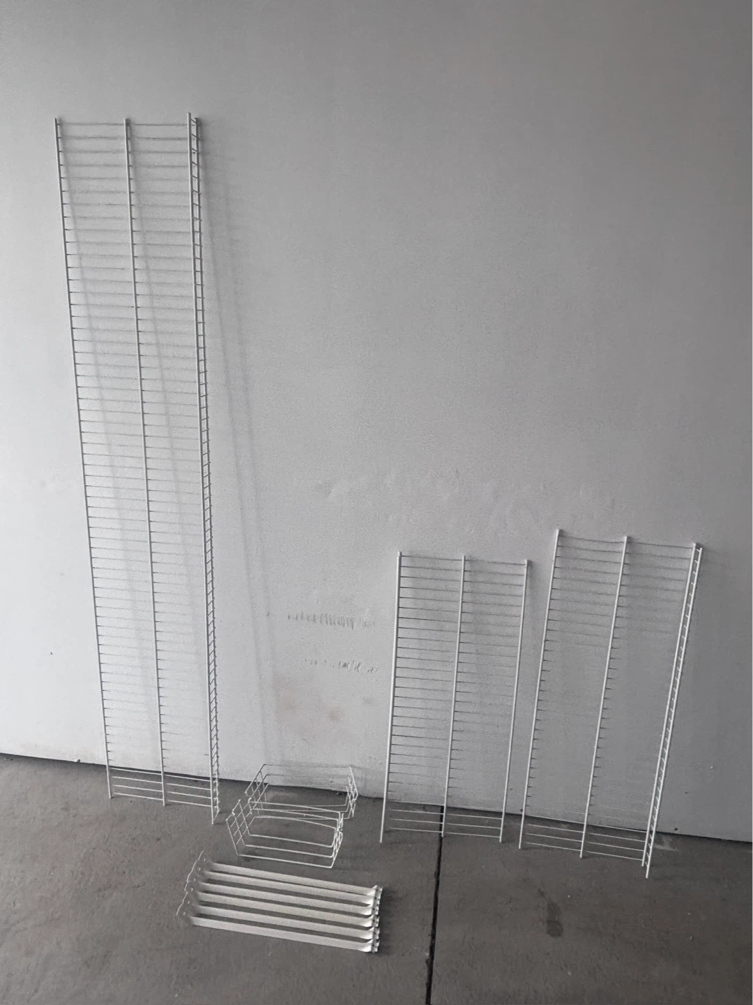 White wire shelving unit parts - photo 5