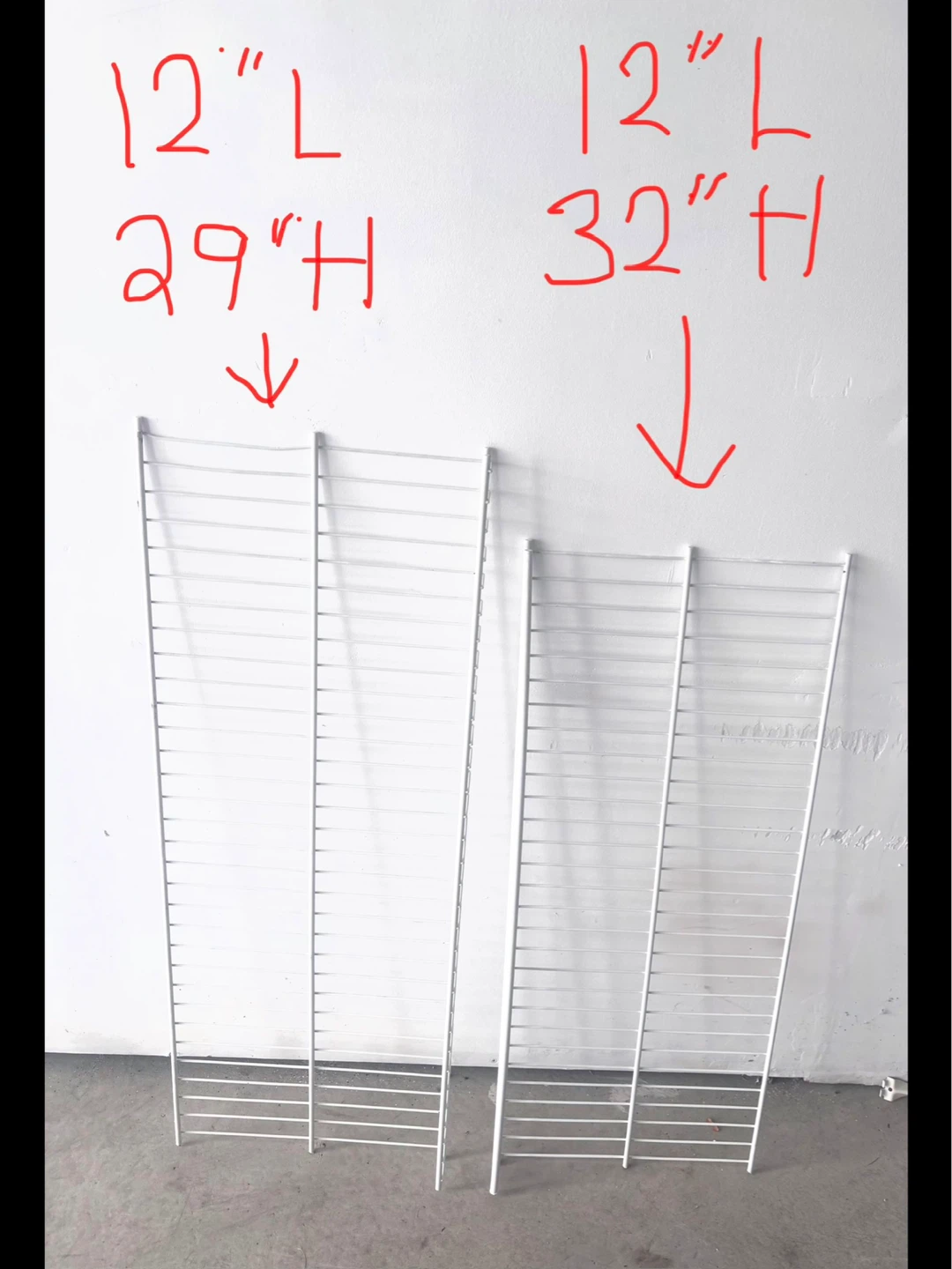 White wire shelving unit parts - photo 3