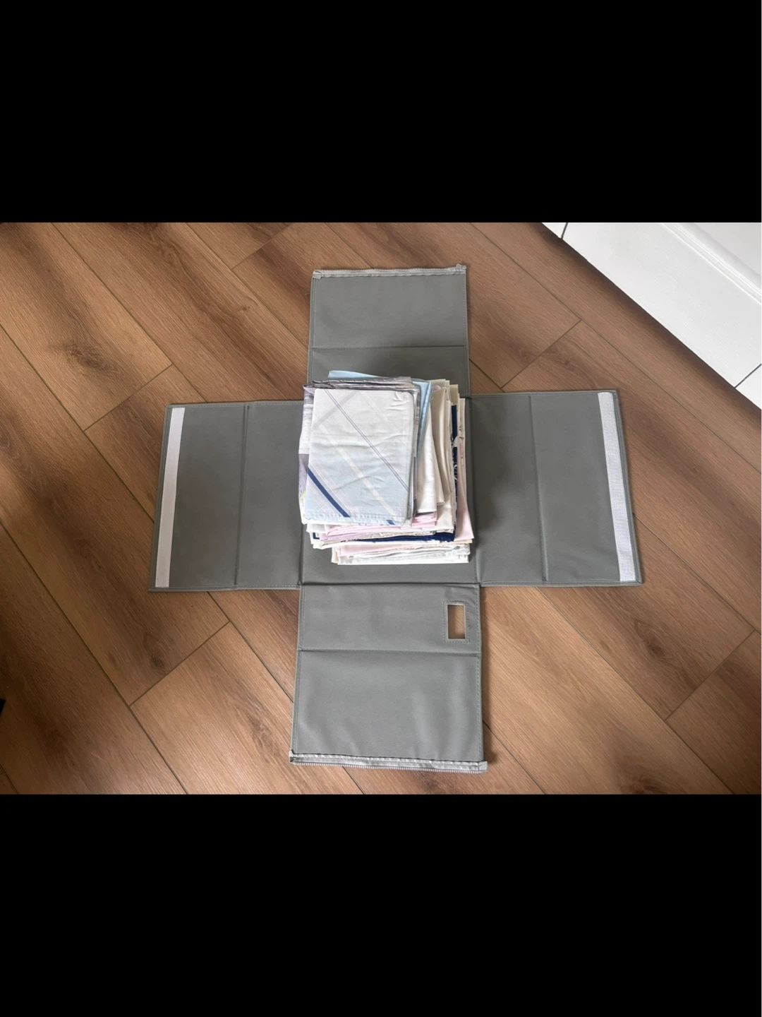 Grey Fabric Storage Box Organizer - photo 5