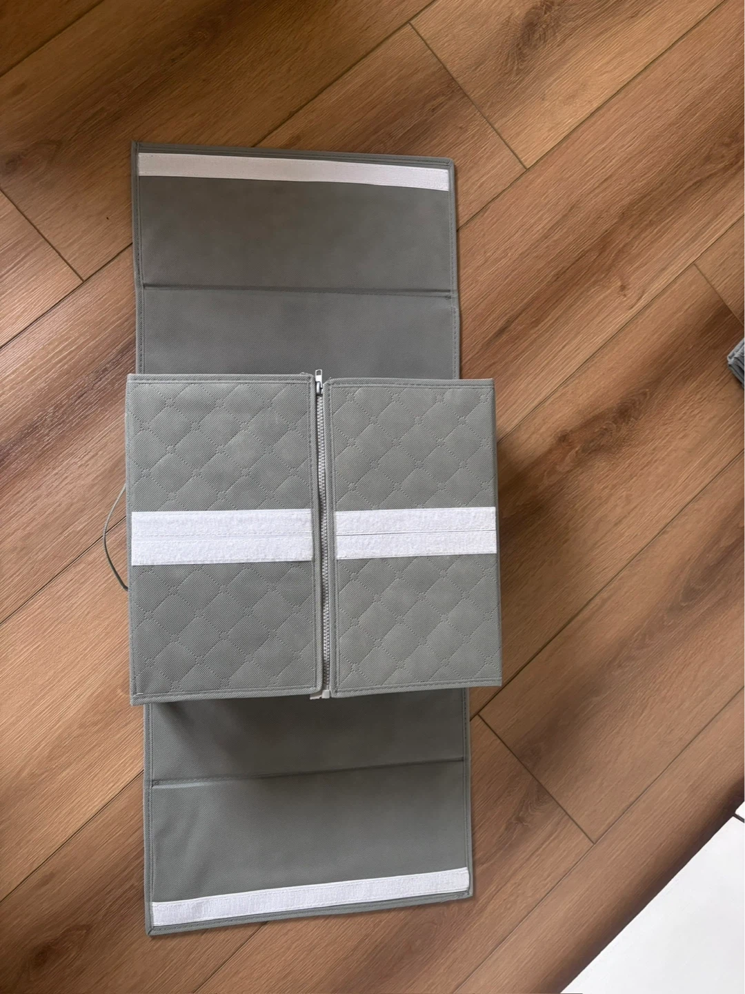 Grey Fabric Storage Box Organizer - photo 4