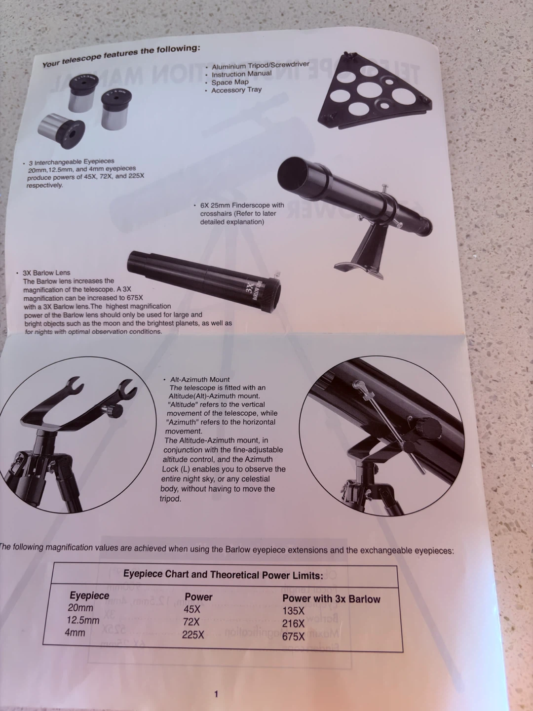 Science Tech Refractor Telescope 76mm 900mm - photo 5