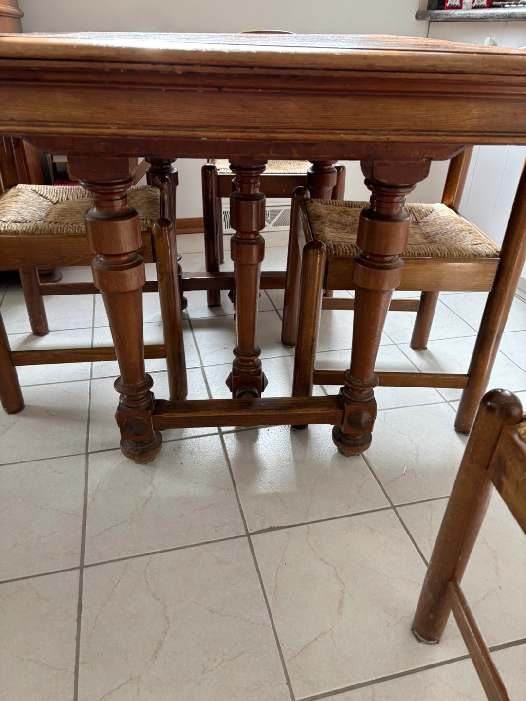 Wooden Dining Table Set with 6 chairs - photo 2