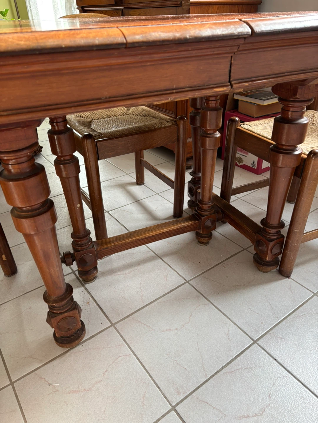 Wooden Dining Table Set with 6 chairs