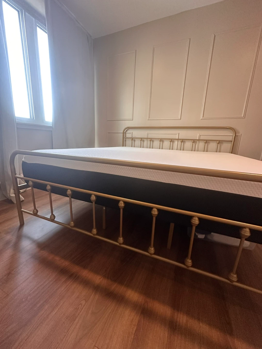 Brass/Gold Metal Bed Frame - King Size - photo 4