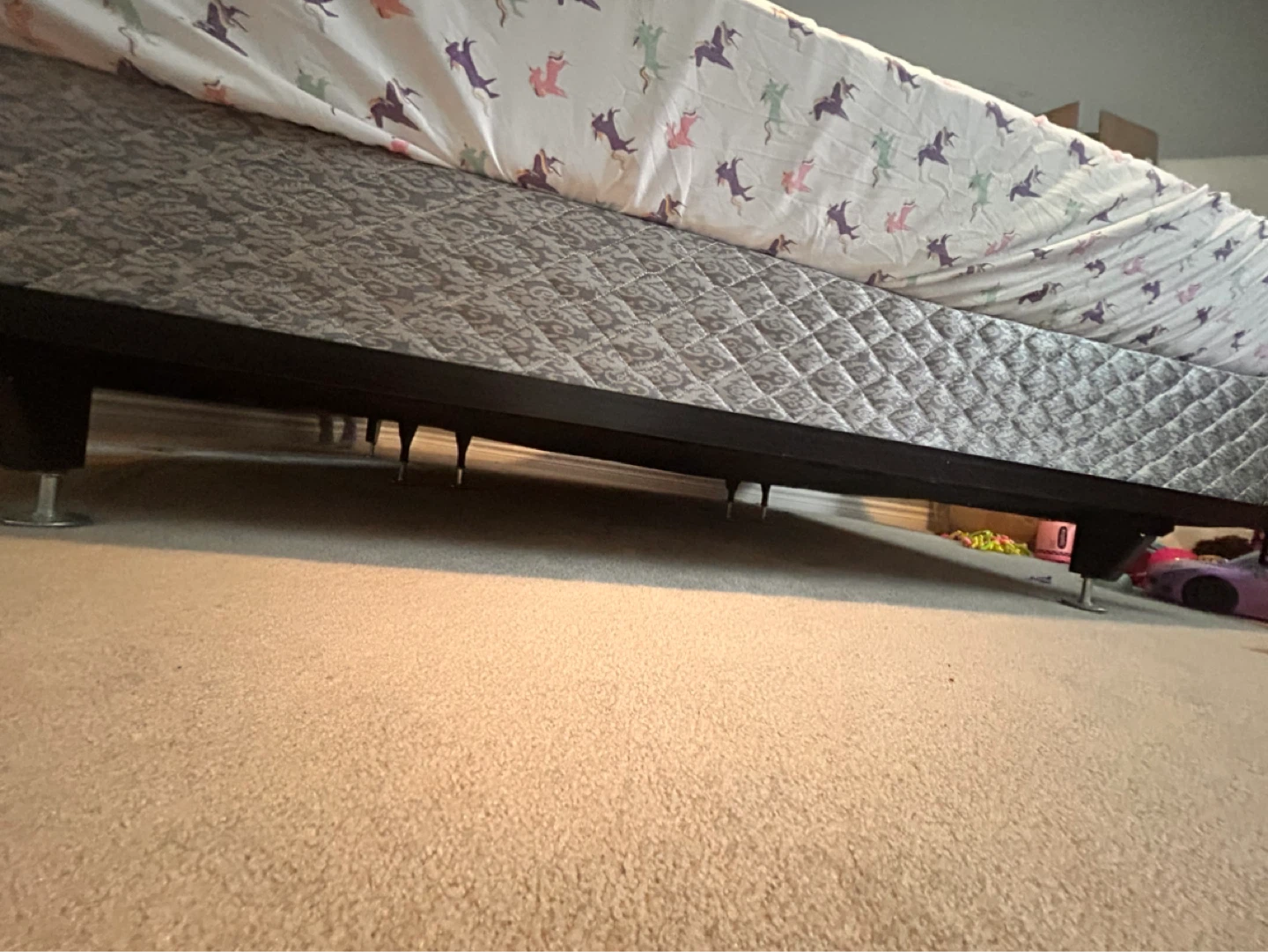 Heavy duty adjustable Metal Bed Frame & Queen Box Spring - photo 2