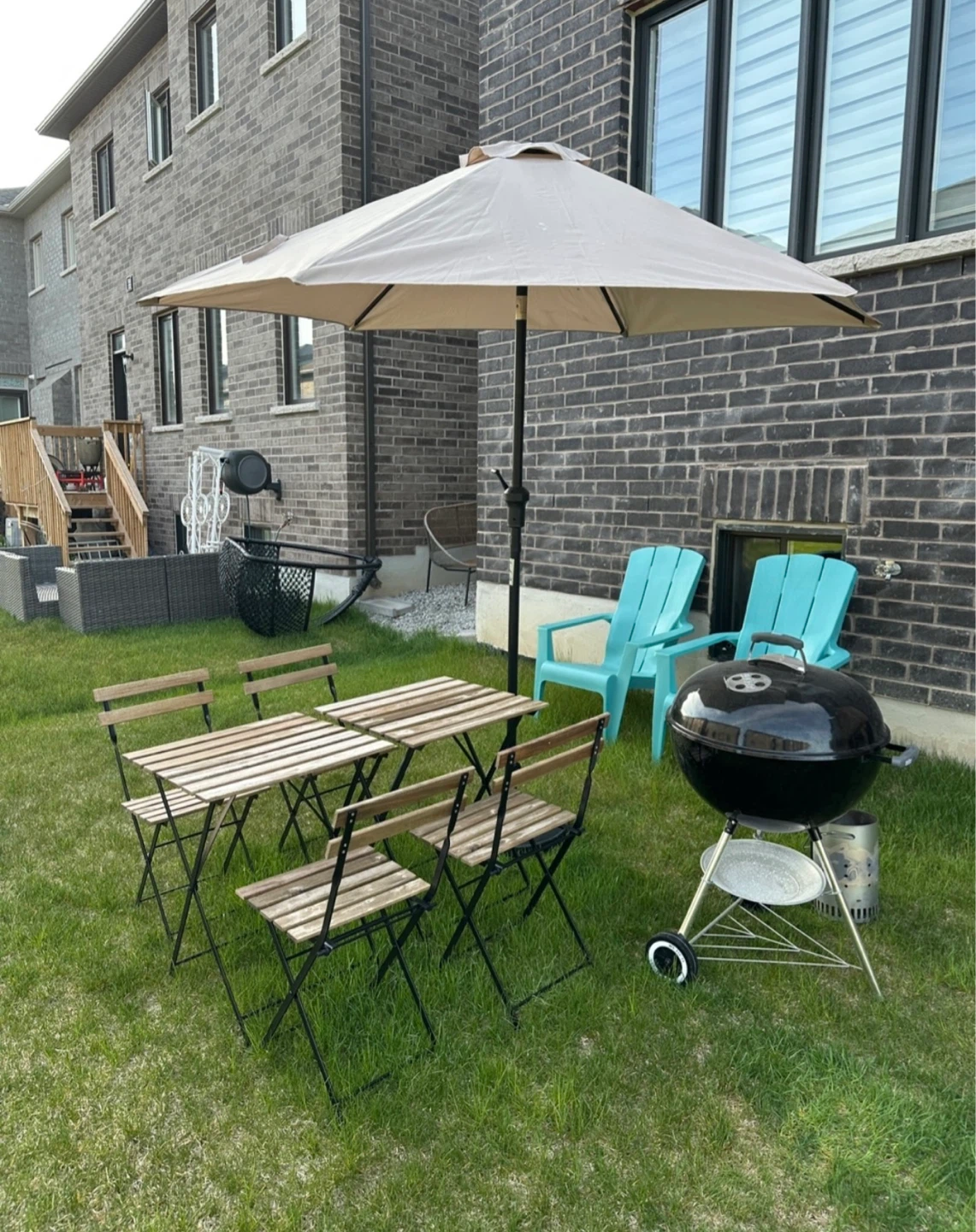 Folding Patio Table and Chair Set