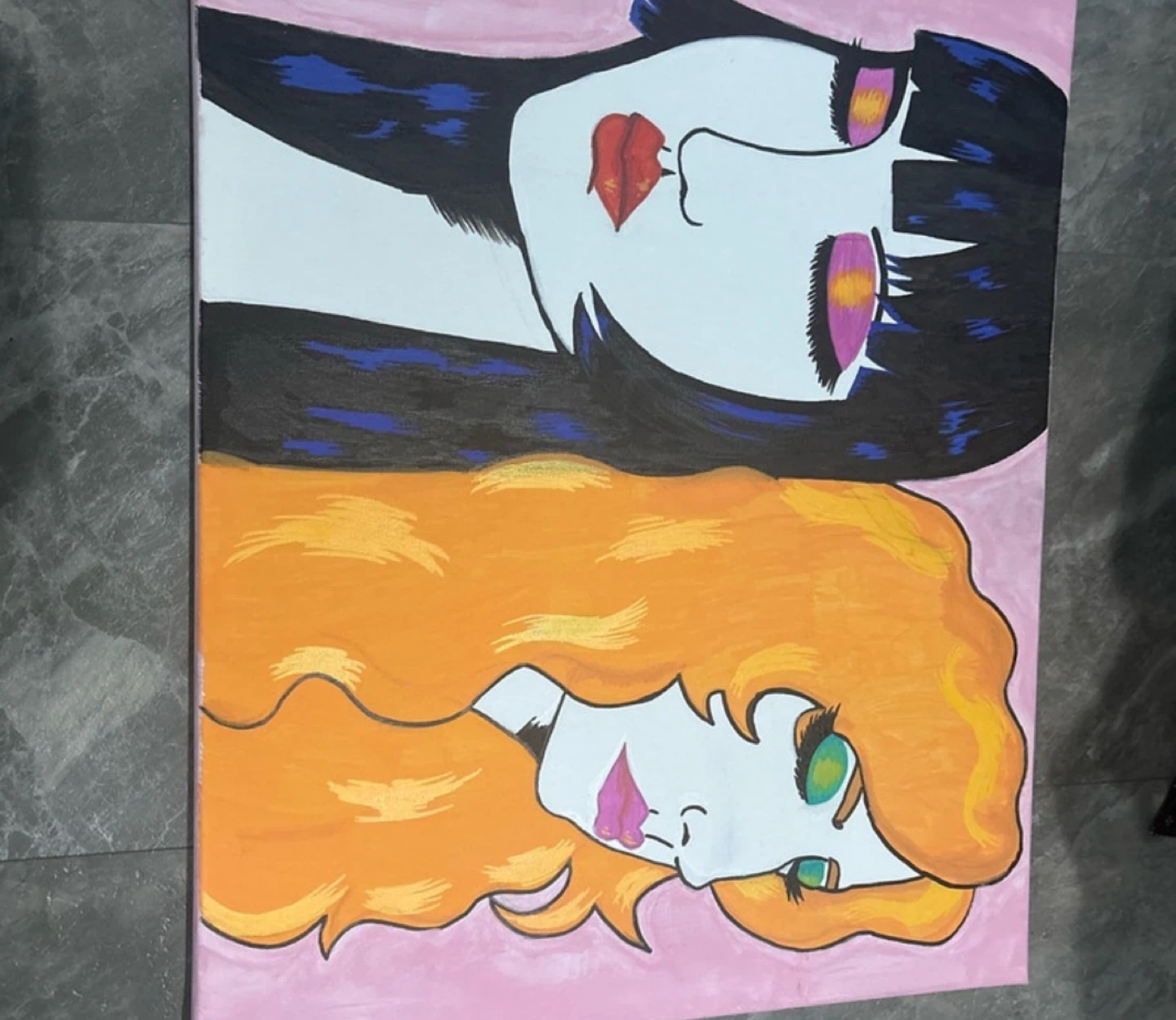 Home made art piece (two women)
