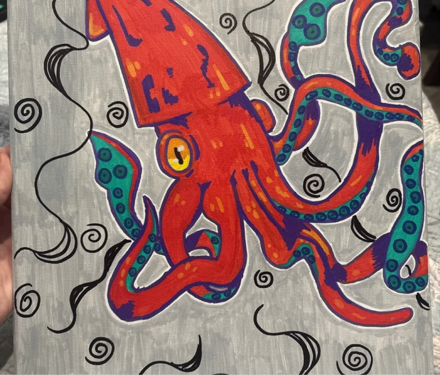 Squid painting