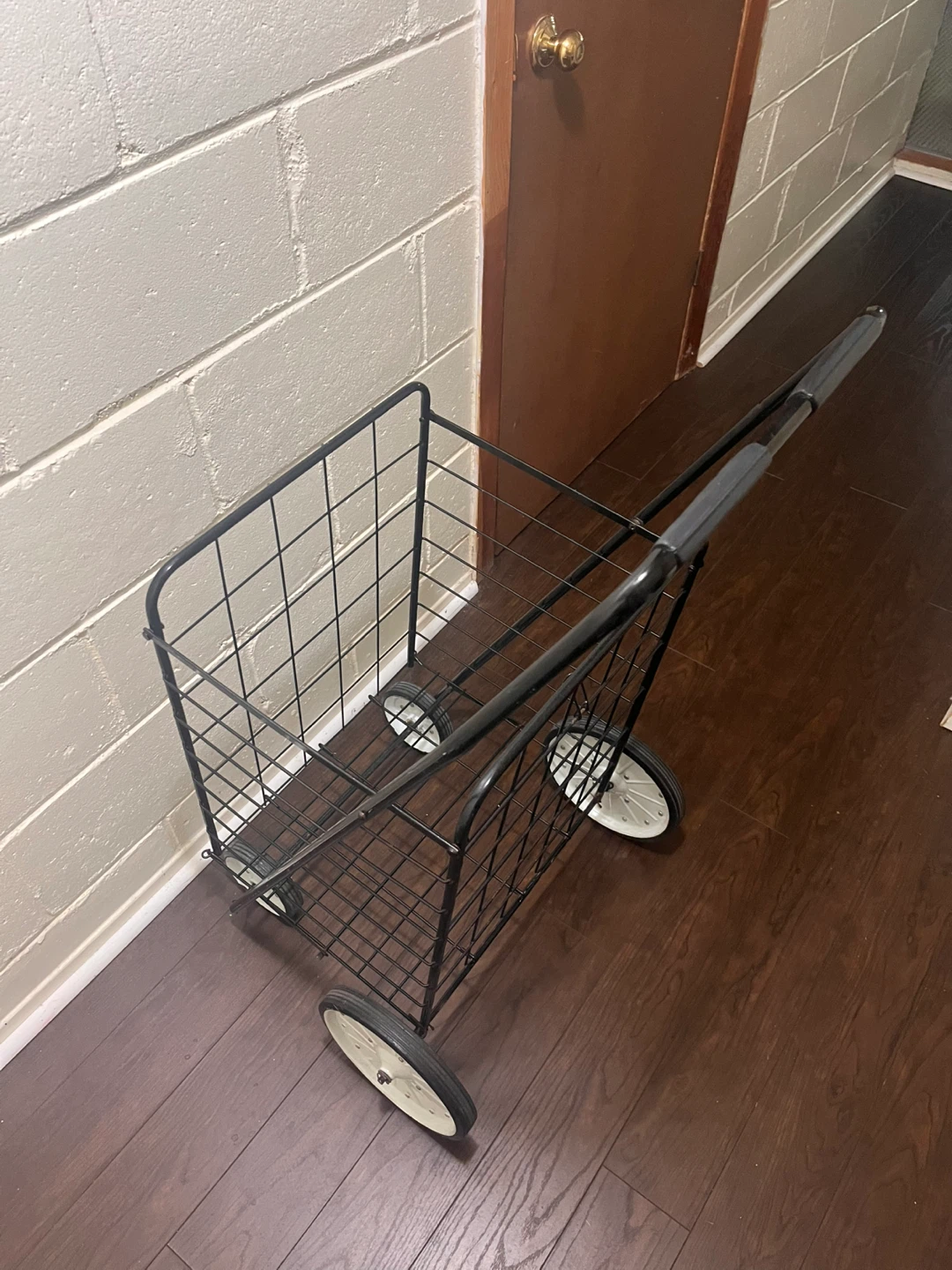 Big Black Folding Shopping Cart