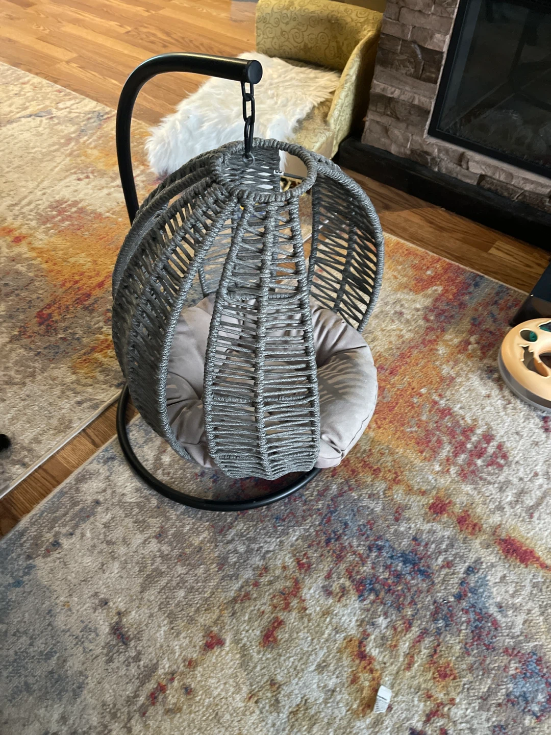 Pet Hanging Basket Chair with Cushion - photo 2
