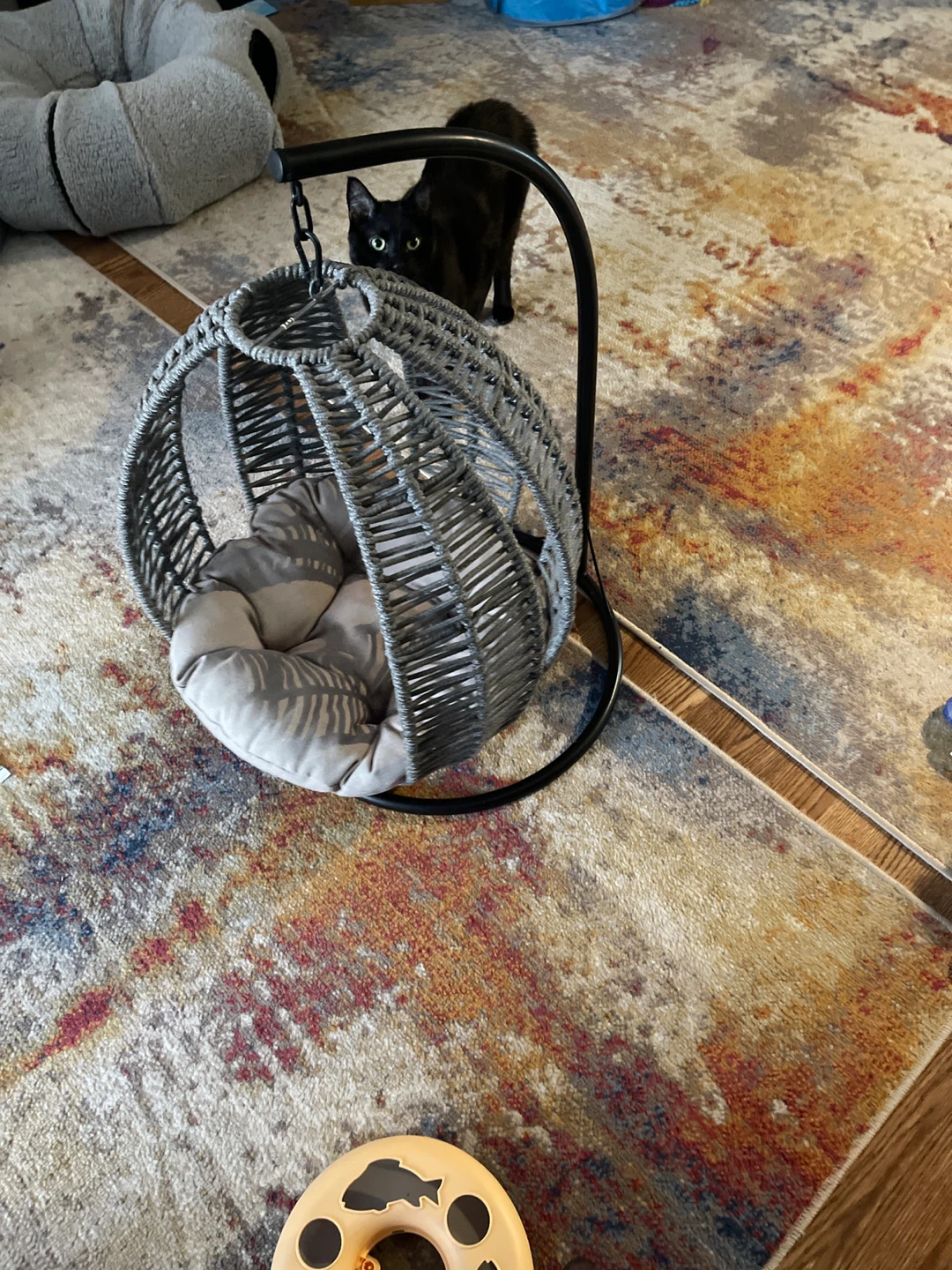 Pet Hanging Basket Chair with Cushion - photo 3