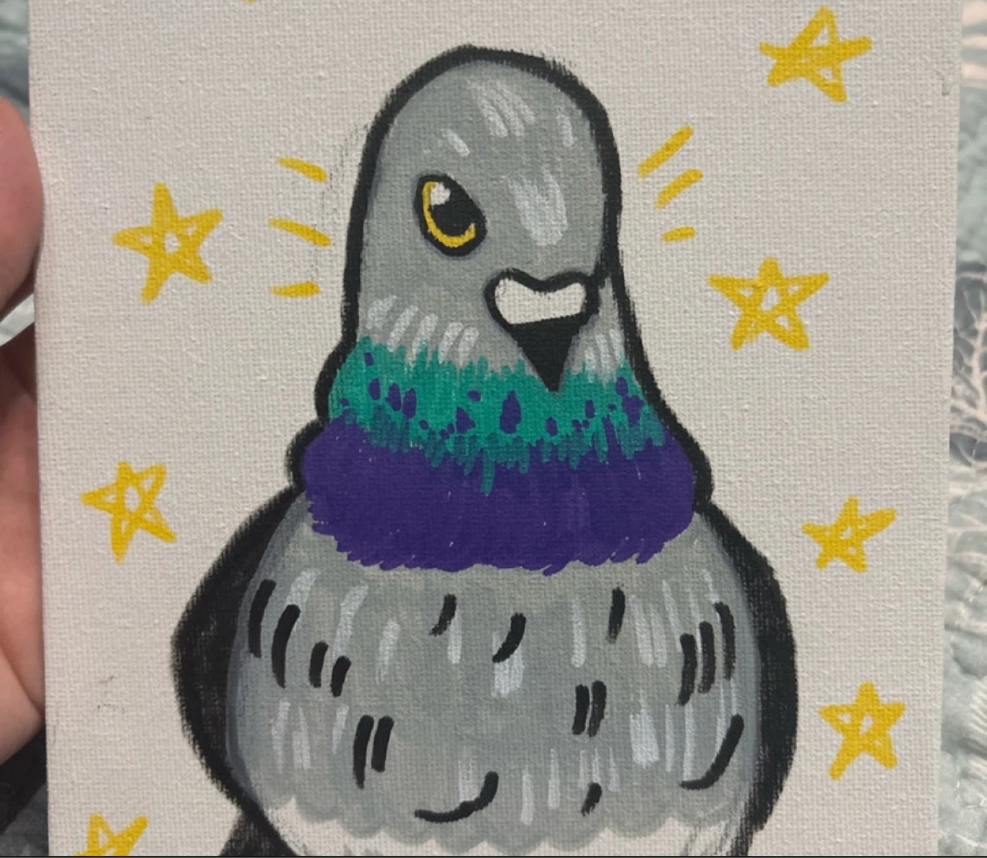 Pigeon painting