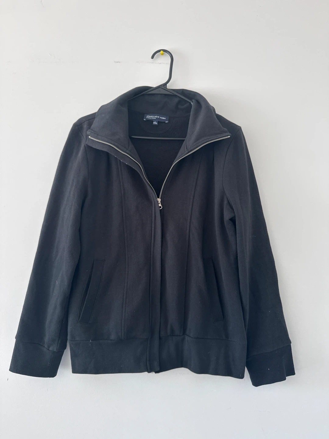 Jones New York Signature Black Zip-Up Jacket - Size L