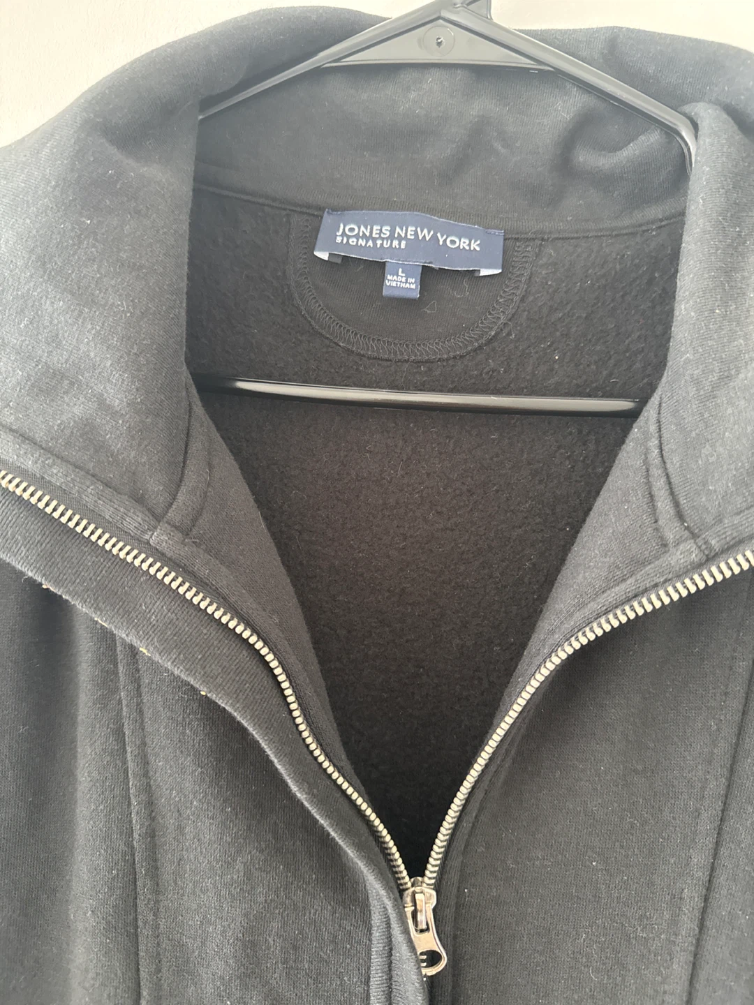 Jones New York Signature Black Zip-Up Jacket - Size L - photo 2