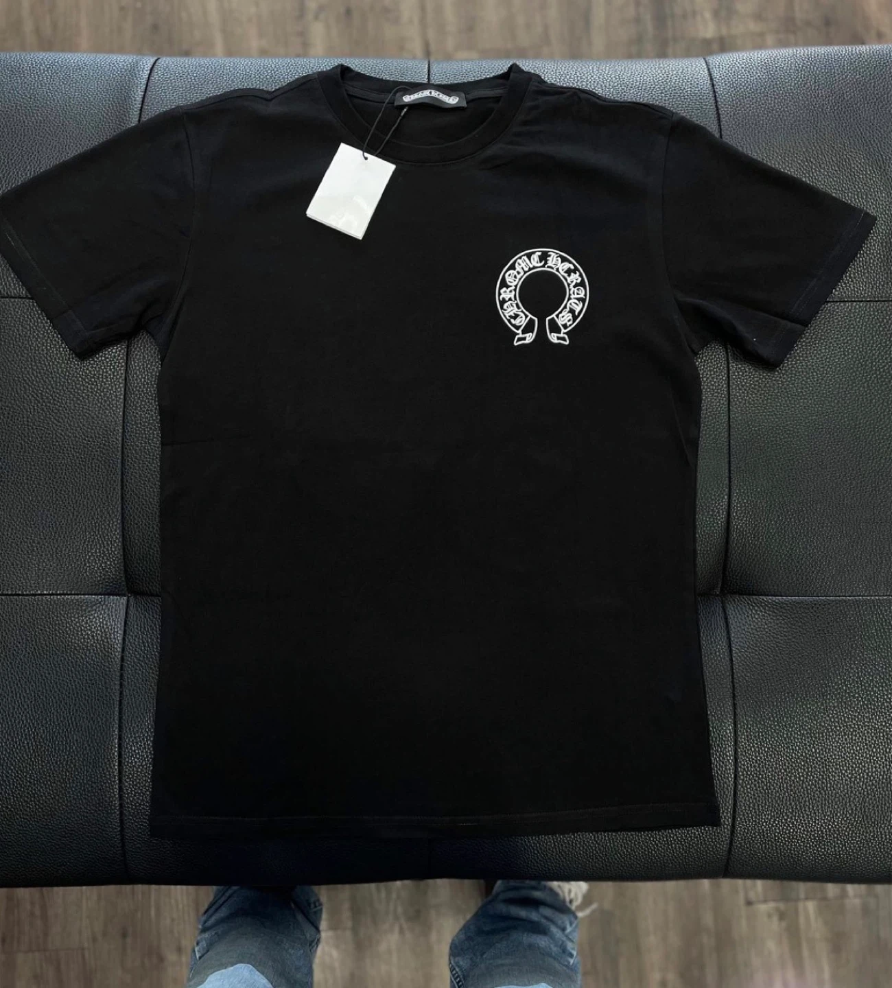 Chrome Hearts Black Horseshoe Logo T-Shirt