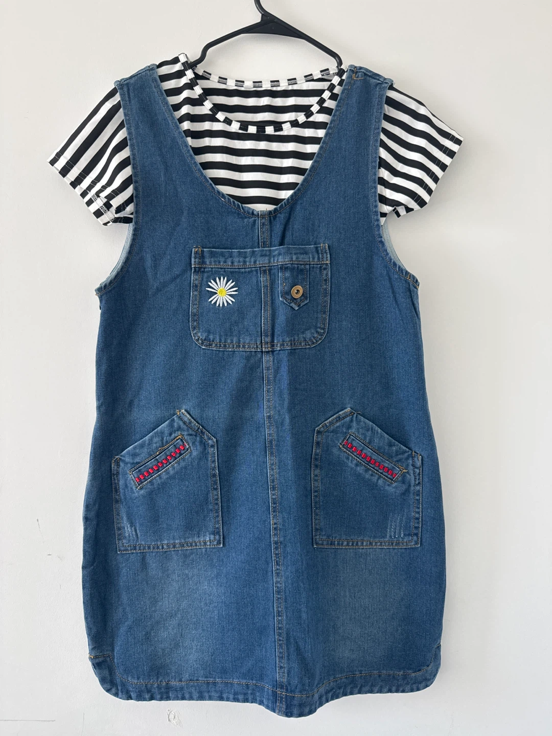 Cute denim pinafore dress