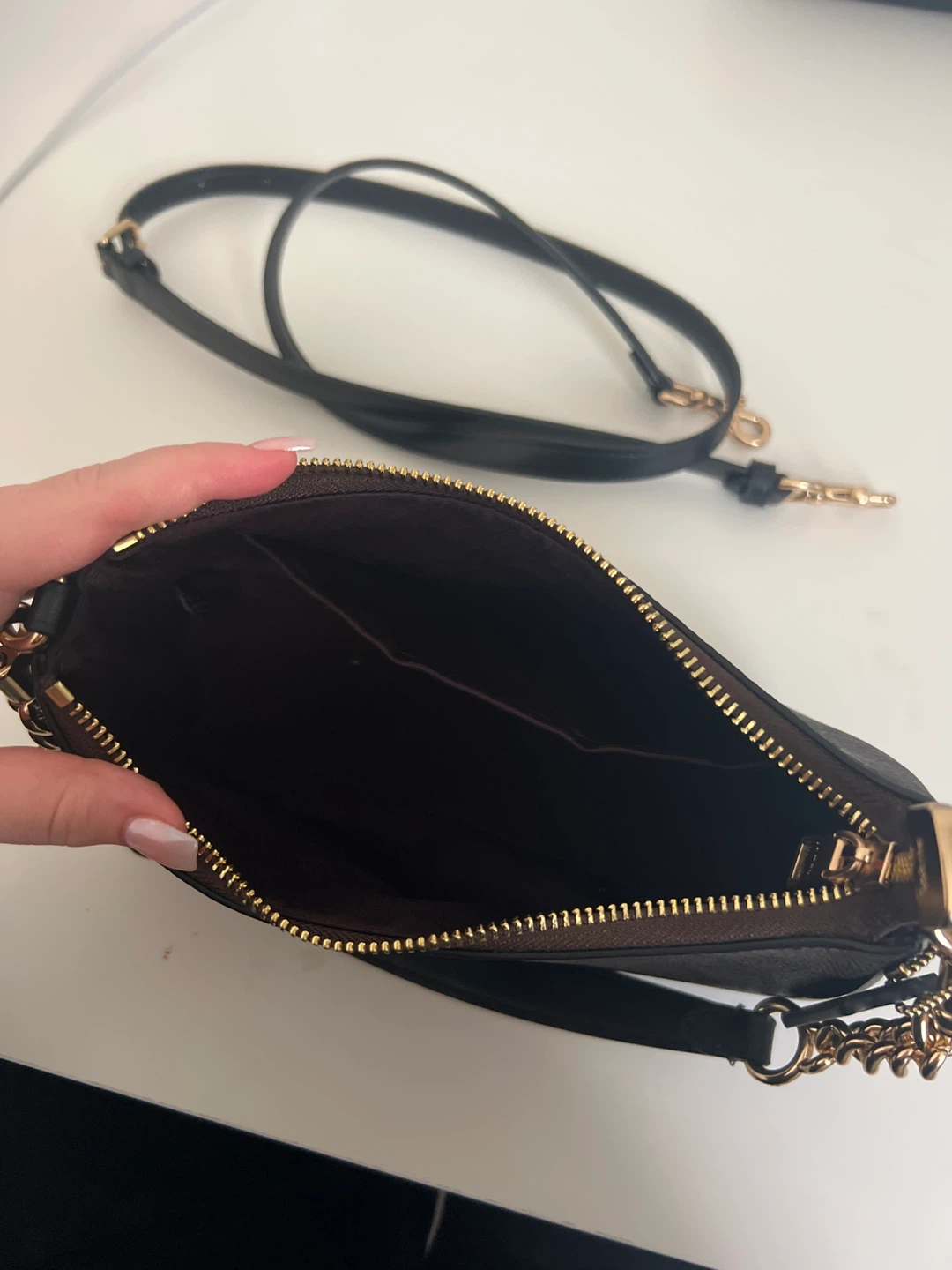Teri Coach Signature Brown Leather Shoulder Bag - photo 2
