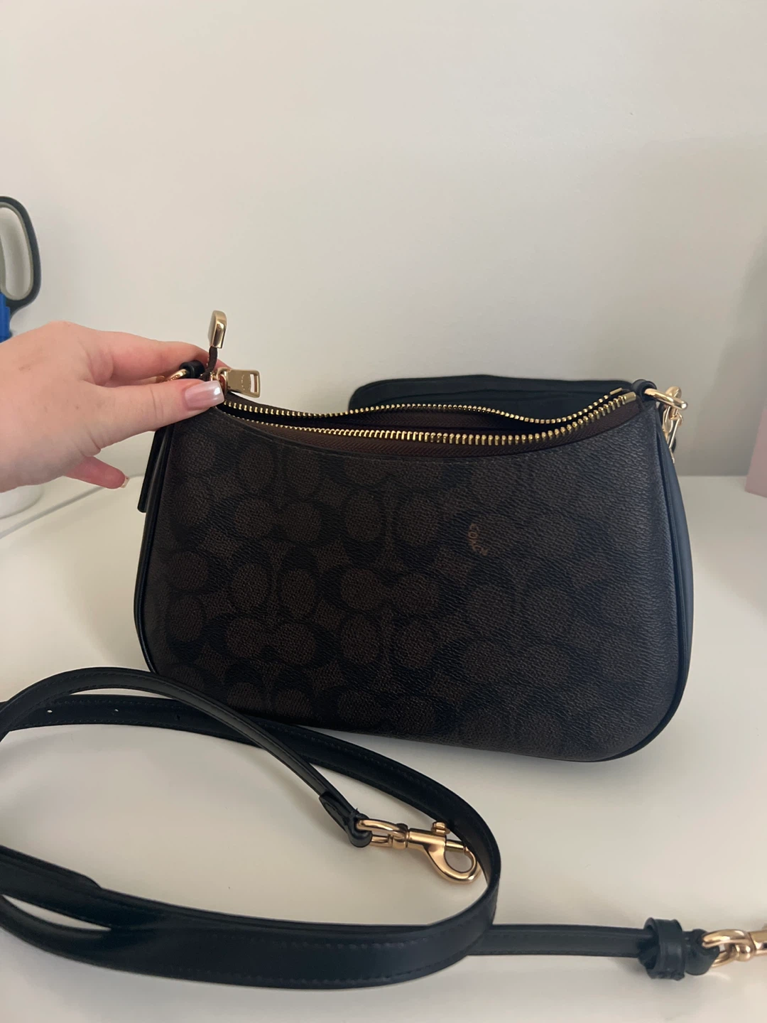 Teri Coach Signature Brown Leather Shoulder Bag - photo 3