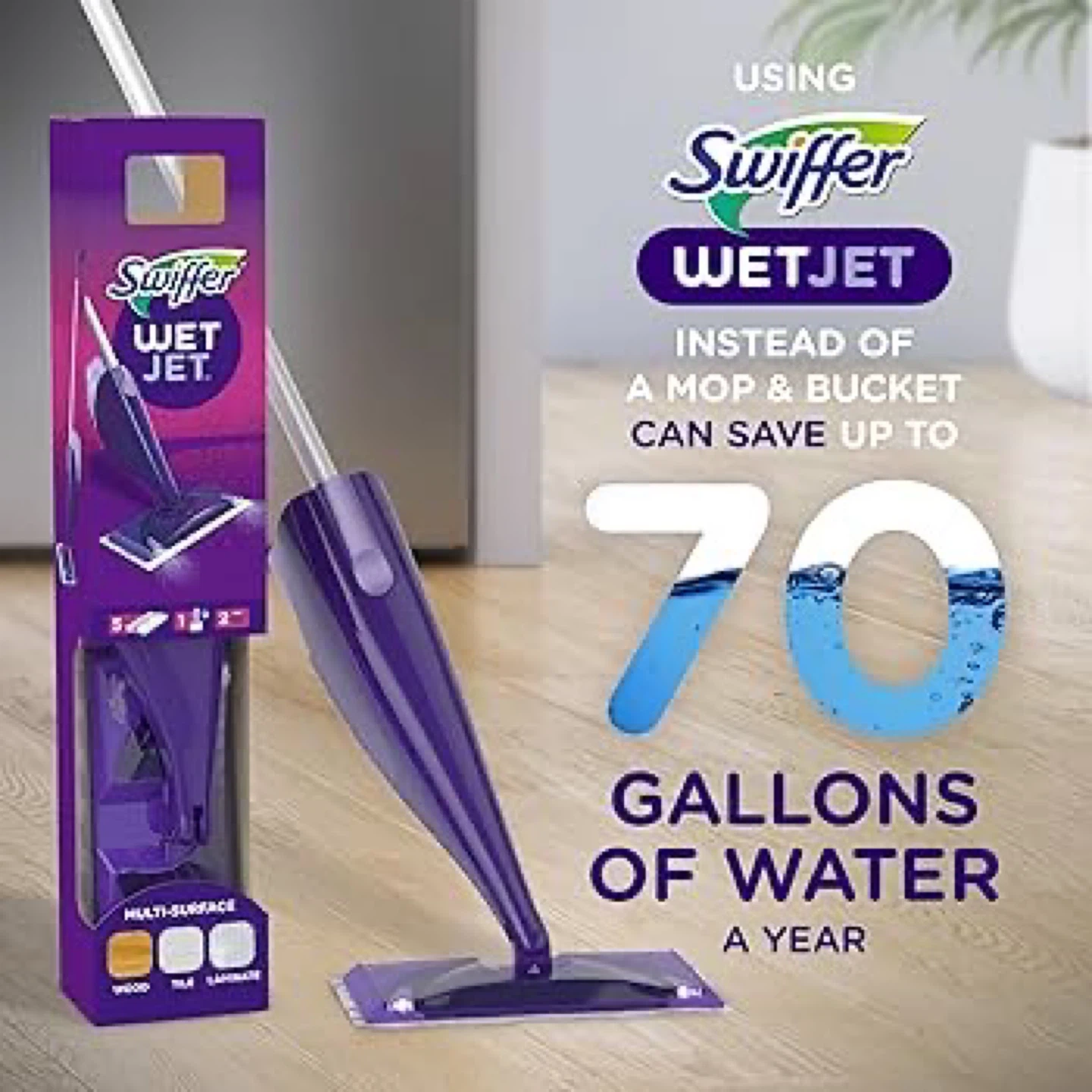 Swiffer WetJet Hardwood and Floor Spray Mop Cleaner Starter - photo 2