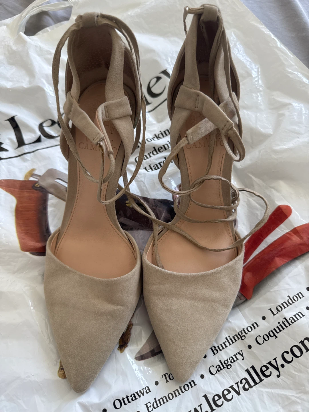 Vince Camuto Suede Lace-Up Heels - photo 2