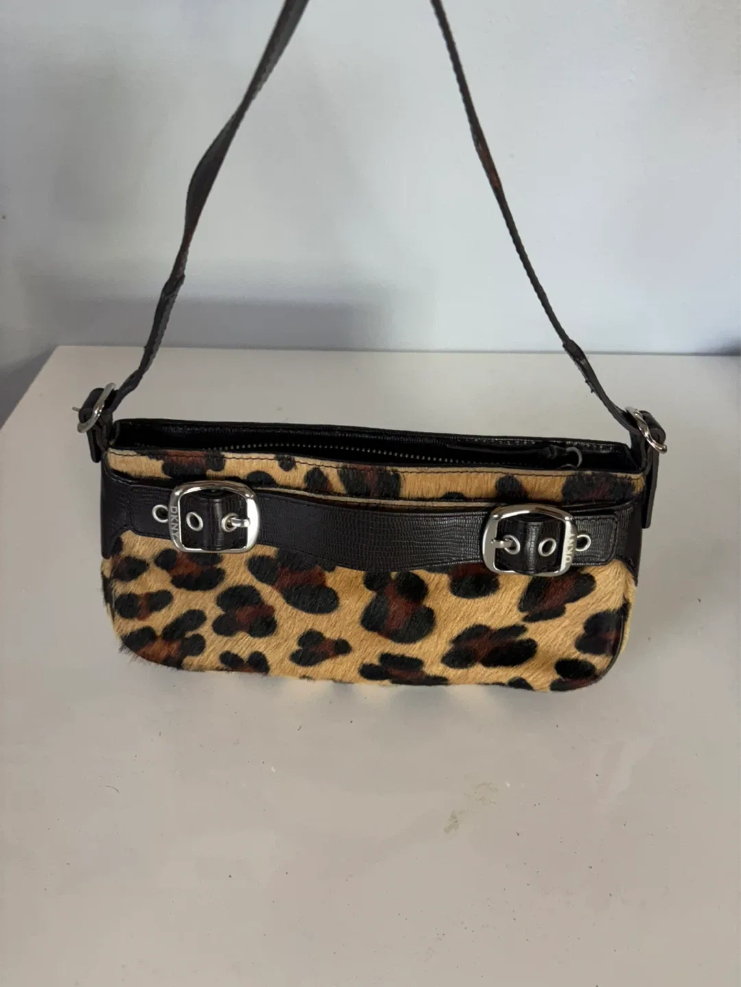 DKNY Leopard Print Shoulder Bag