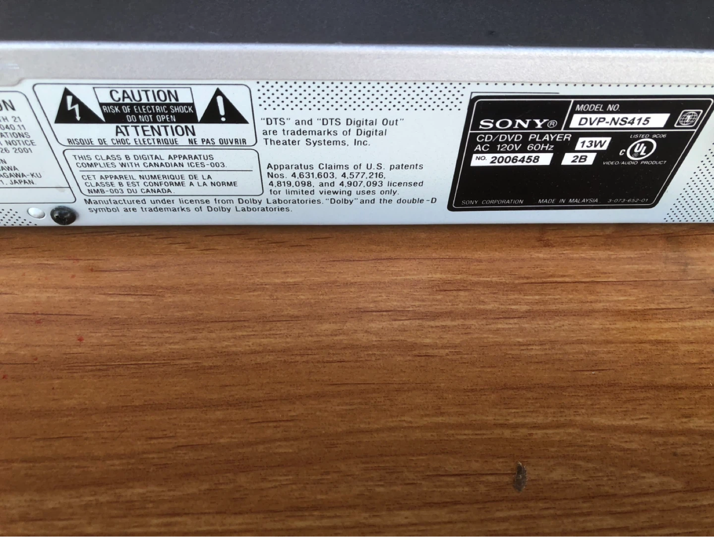 Sony DVD Player with Remote - photo 3