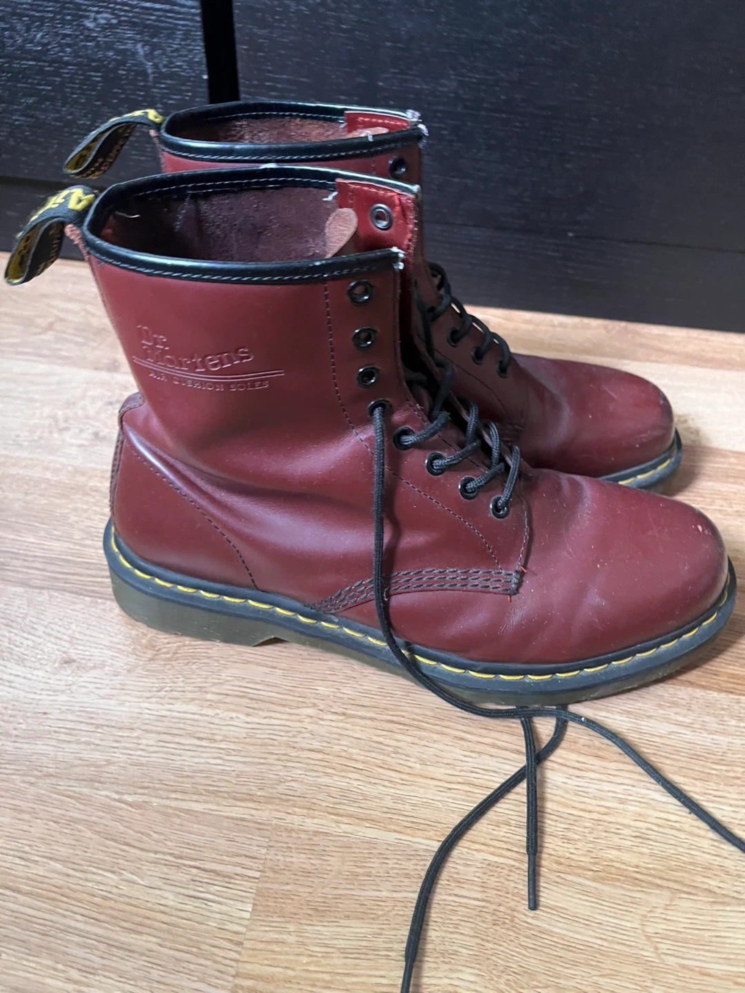 Dr. Martens 1460 Smooth Leather Boots Cherry Red