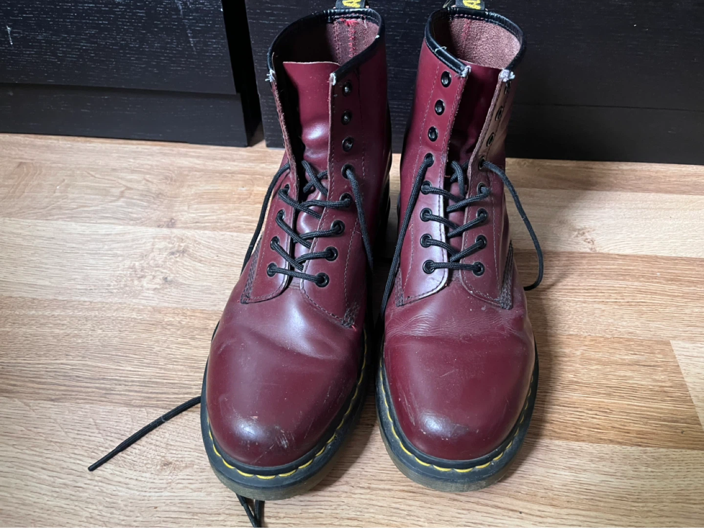 Dr. Martens 1460 Smooth Leather Boots Cherry Red - photo 2