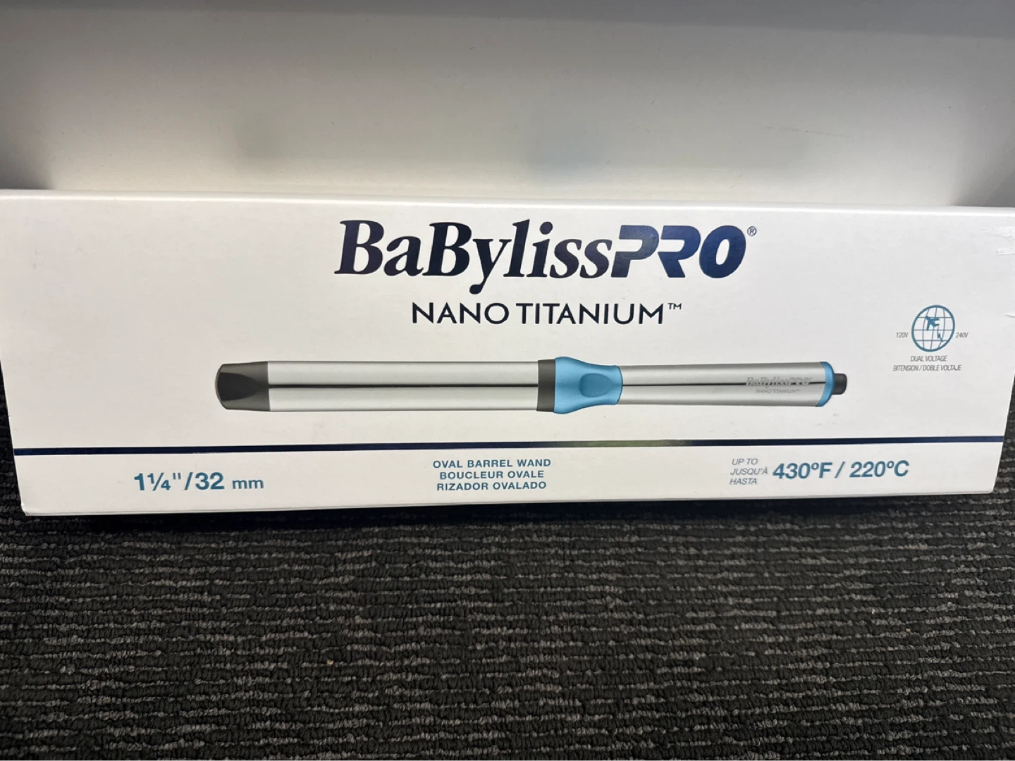 BaBylissPRO Nano Titanium Oval Barrel Curling Wand 1 1/4"