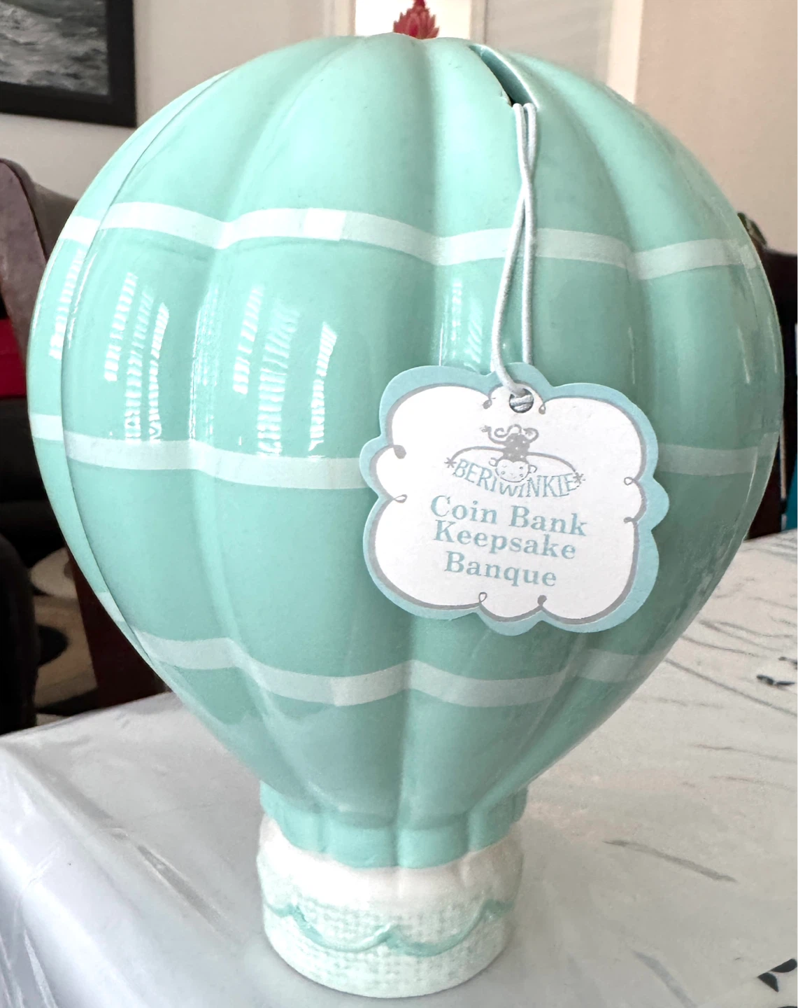 BÉRWINKLE Hot Air Balloon Coin Bank Keepsake