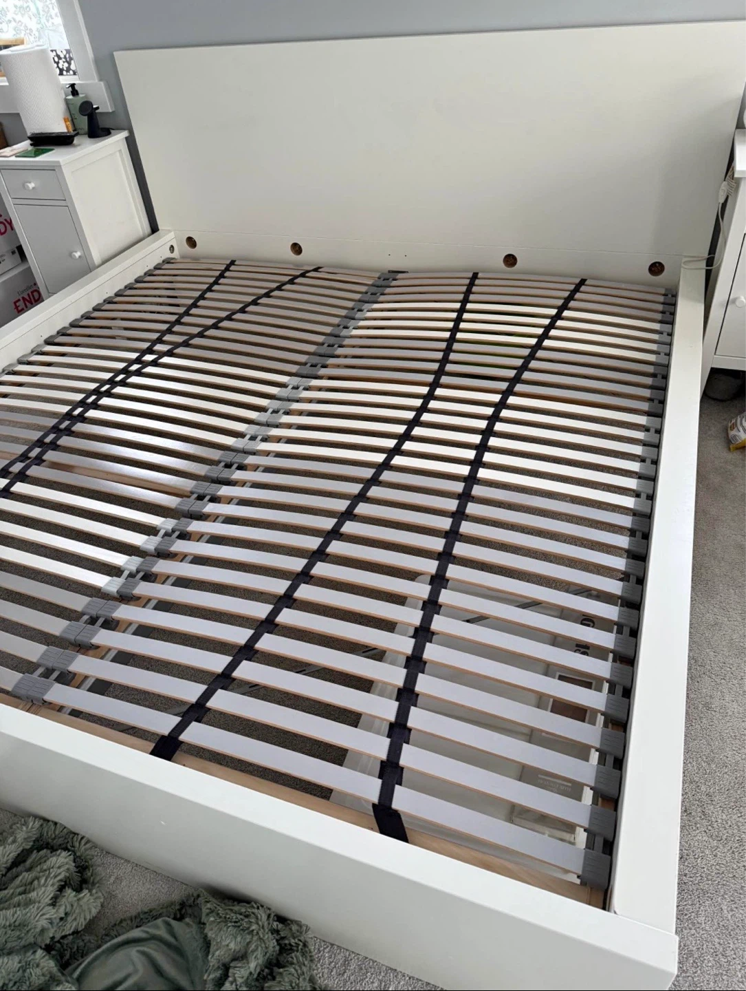 IKEA King bed frame with LONSET slats