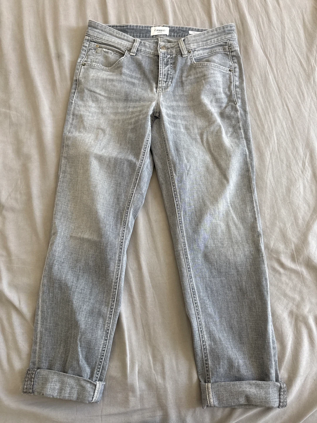 CAMBIO DENIM Grey Wash Italian Fabric Jeans