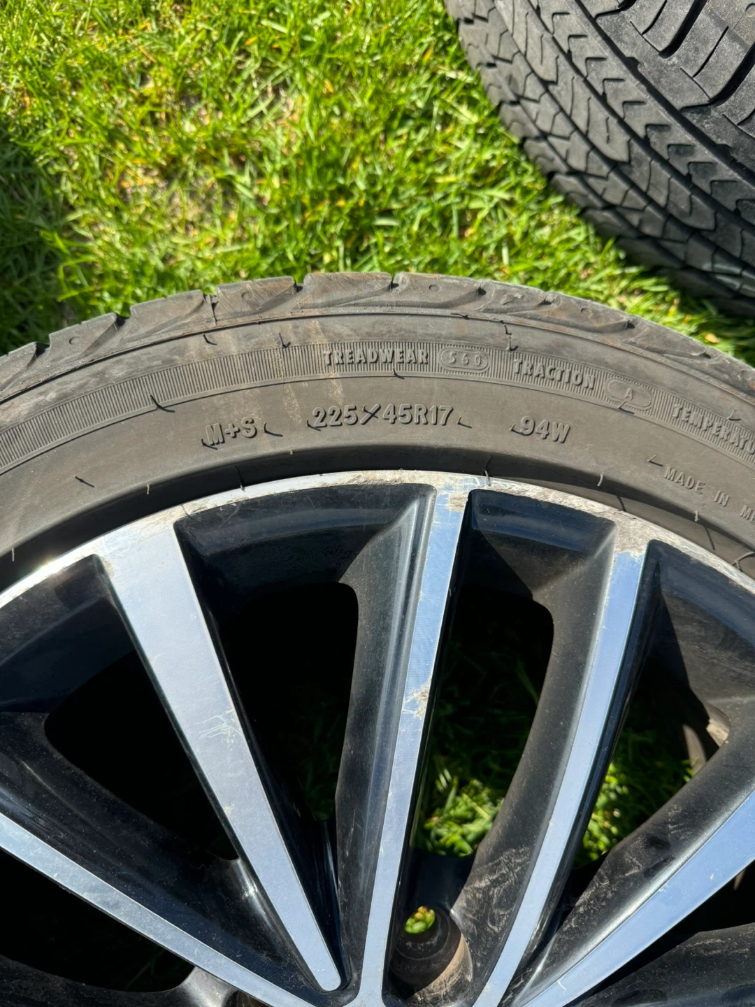 Goodyear 225/45R17 Tire with VW Rim - photo 2
