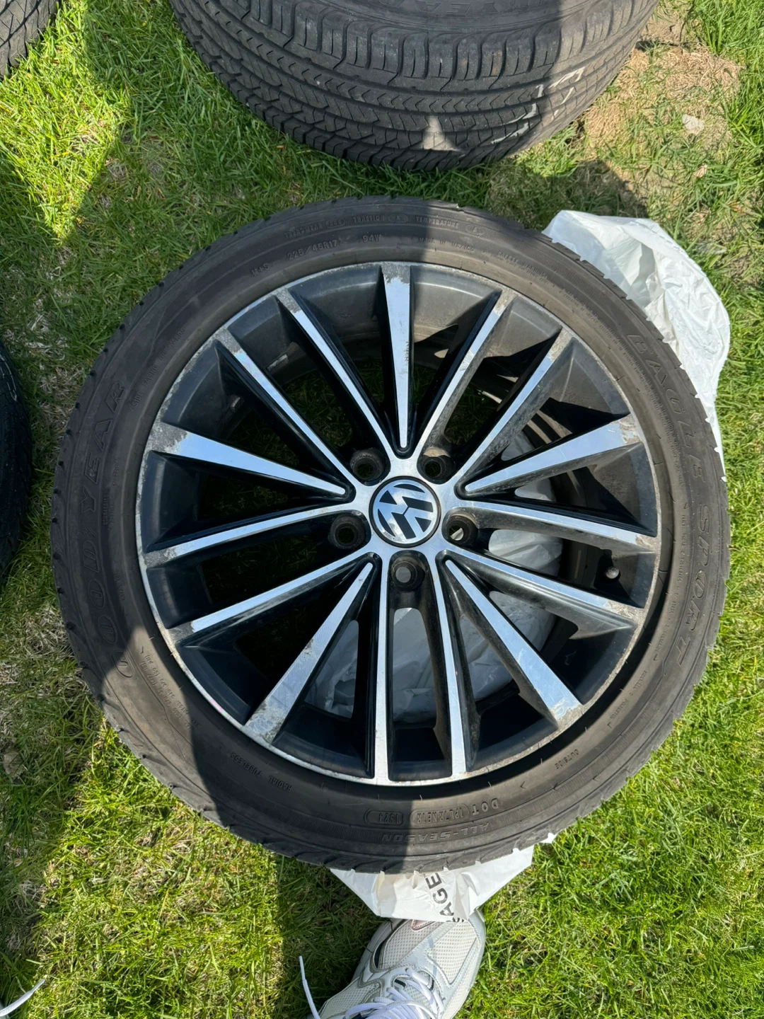 Goodyear 225/45R17 Tire with VW Rim - photo 3