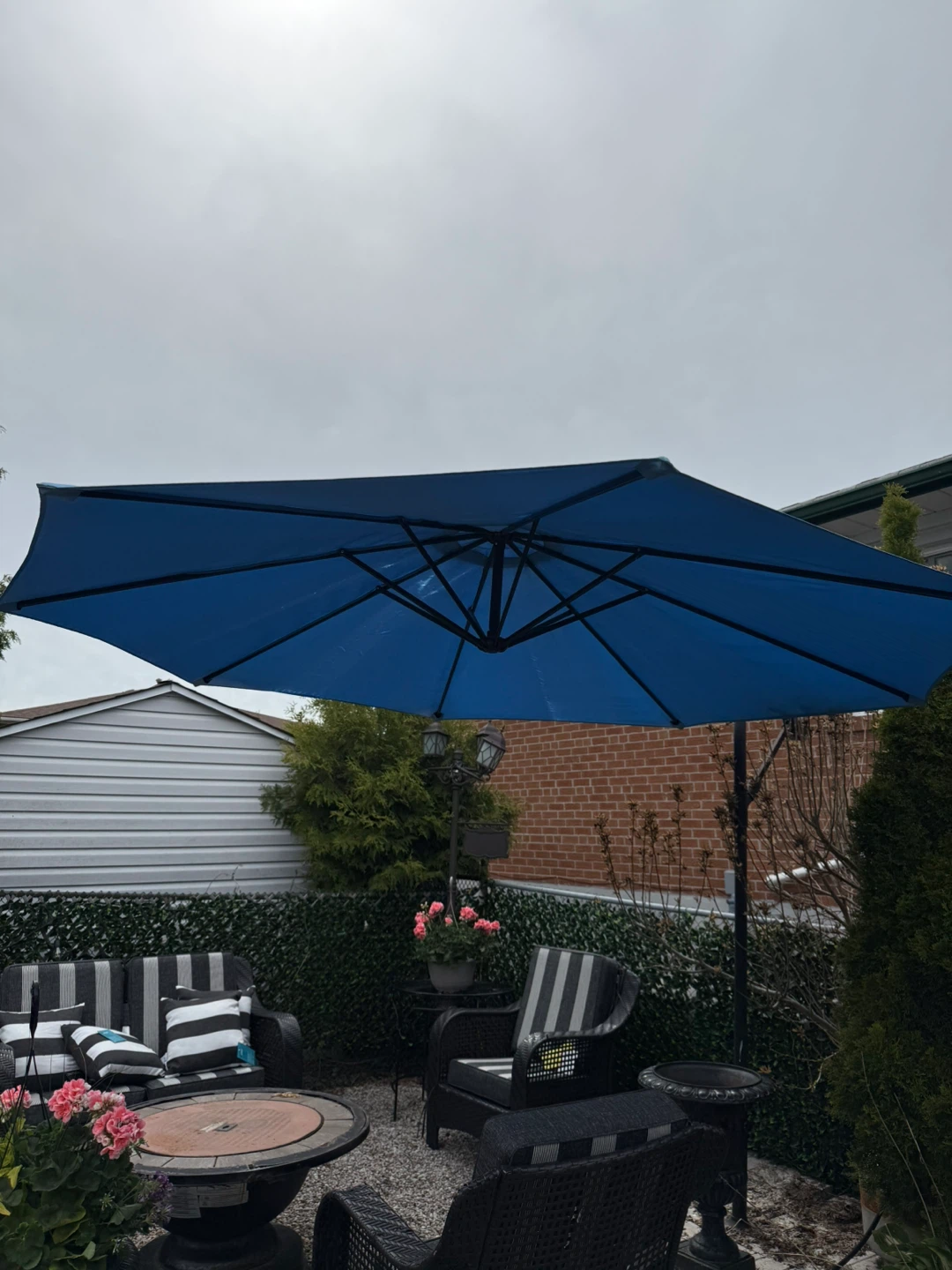 Blue Patio Umbrella
