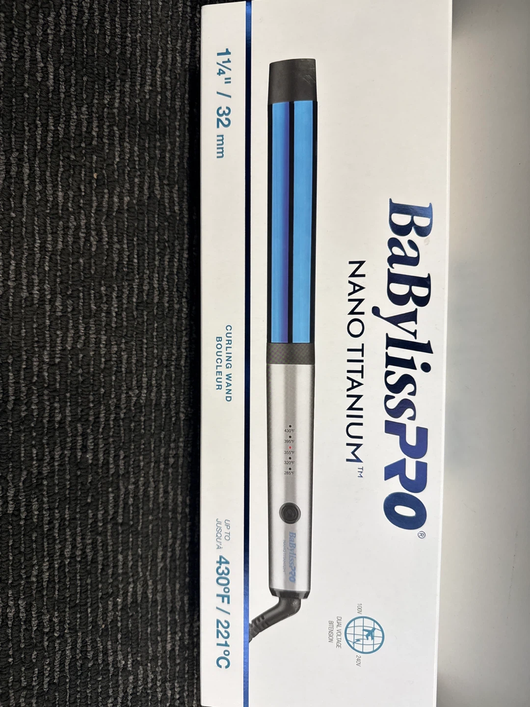 BaBylissPRO Nano Titanium Curling Wand 1 1/4 inch