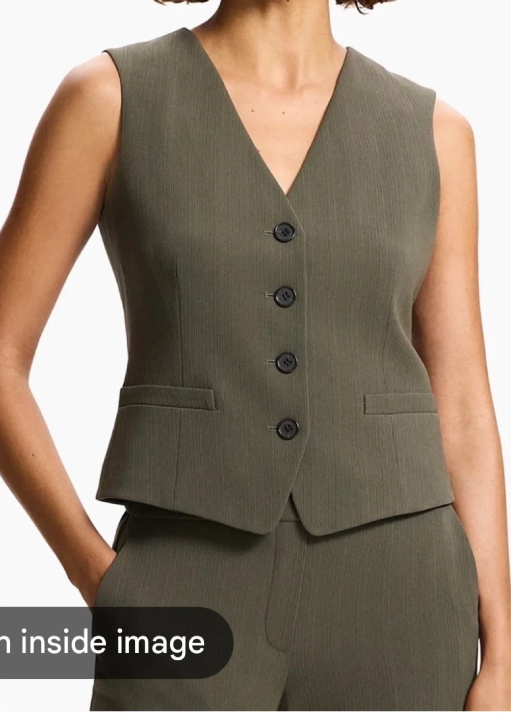 Theory Women's Vest - Olive Green - Size 6