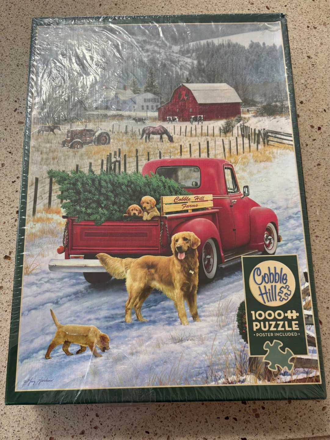 Cobble Hill 1000+ Piece Puzzle - "Christmas Red Truck"